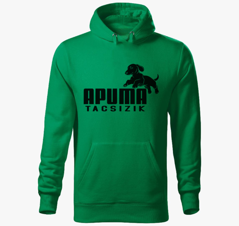 Tacsi APUMA Tacsizik márka pumás kapucnis pulóver — Fűzöld