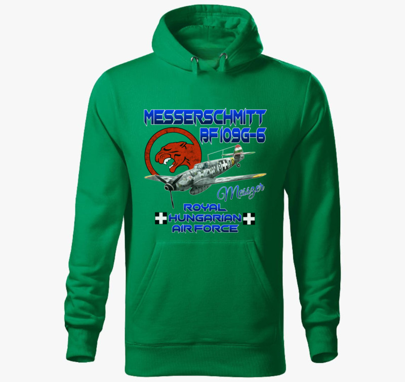 Messerschmitt BF 109 kapucnis pulóver — Fűzöld