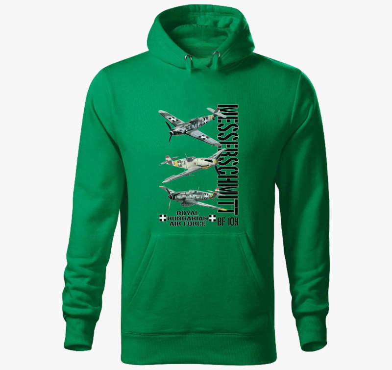 Messerschmitt BF 109 4 kapucnis pulóver — Fűzöld
