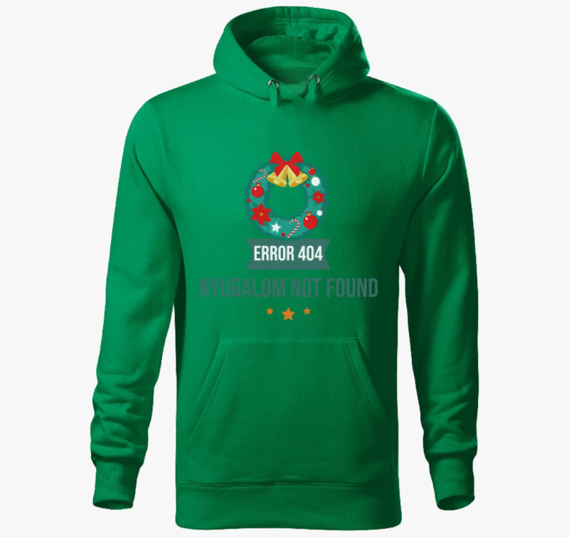 Nyugalom not found kapucnis pulóver — Fűzöld