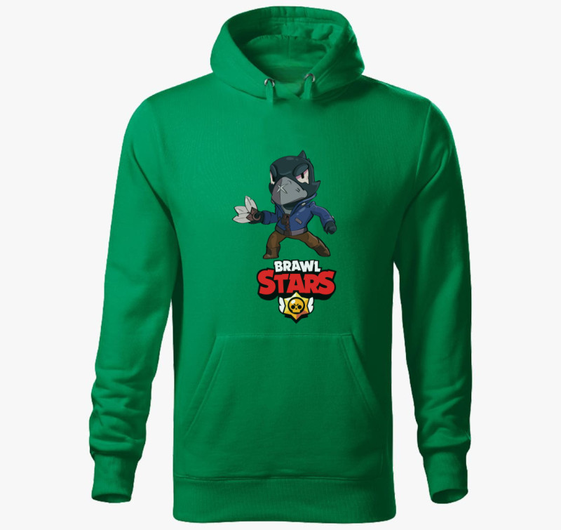 Brawl Stars Heroes - Holló kapucnis pulóver — Fűzöld