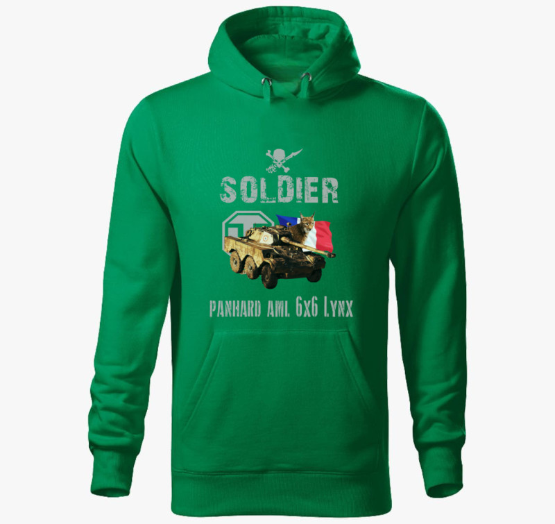 Lynx tank kapucnis pulóver — Fűzöld