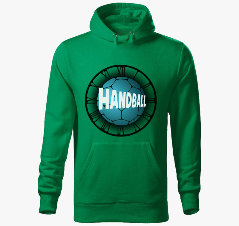 Handball design kapucnis pulóver — Fűzöld