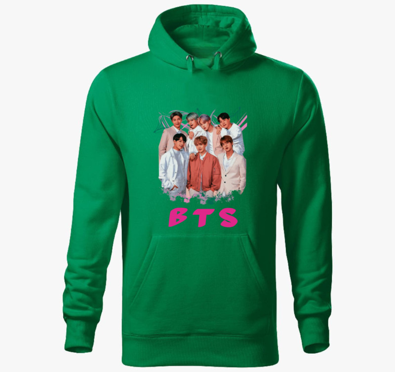 BTS 2 kapucnis pulóver — Fűzöld
