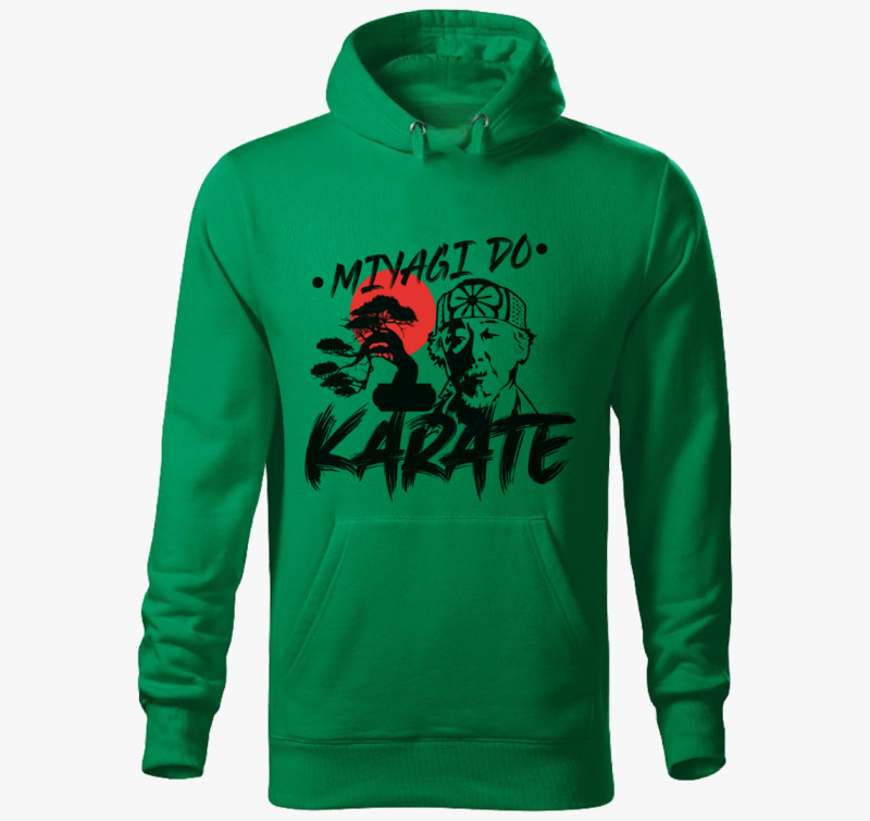 Míyagi arc kapucnis pulóver — Fűzöld