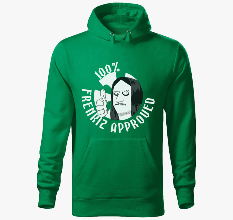 Fenriz 100% approved kapucnis pulóver — Fűzöld