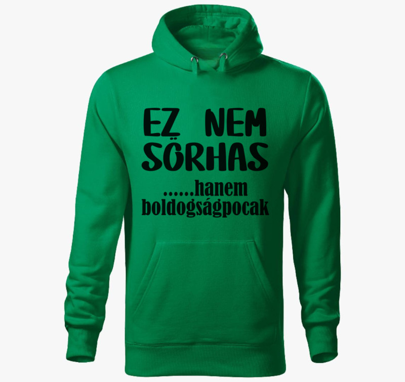 Nem sörhas kapucnis pulóver — Fűzöld