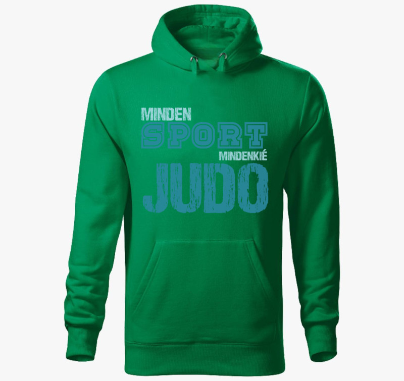 Minden sport judo kapucnis pulóver — Fűzöld