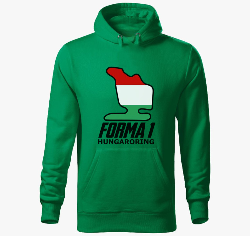 Forma 1 Hungaroring kapucnis pulóver — Fűzöld