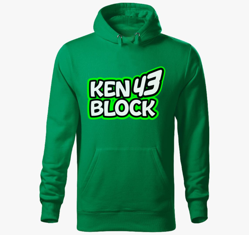 Ken Block 43 kapucnis pulóver — Fűzöld