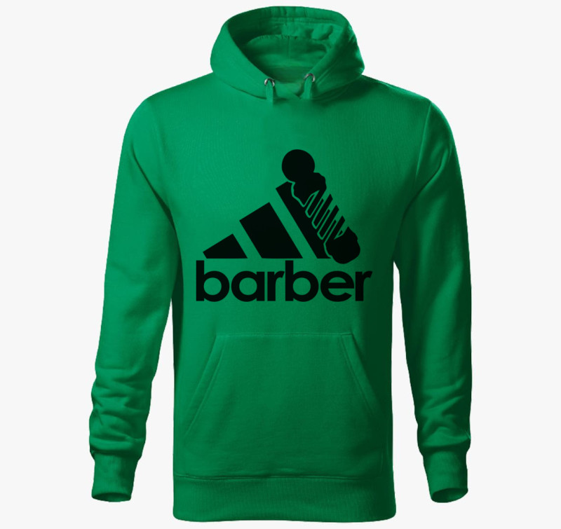 Barber márkás kapucnis pulóver — Fűzöld