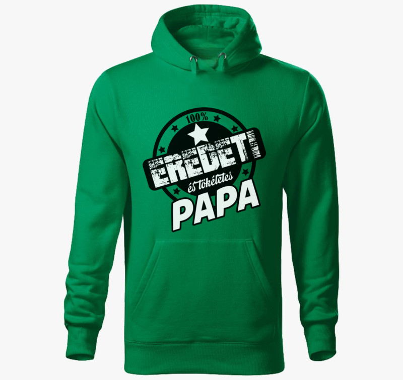 Papa tökéletes kapucnis pulóver — Fűzöld