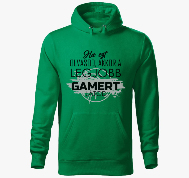 Legjobb gamer kapucnis pulóver — Fűzöld