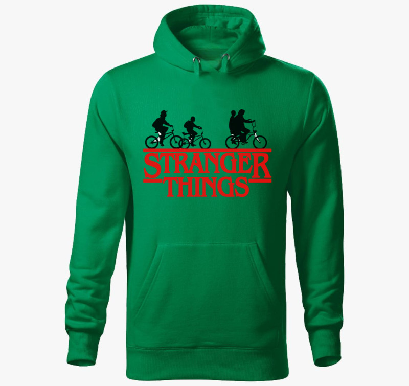Stranger Things bicaj kapucnis pulóver — Fűzöld