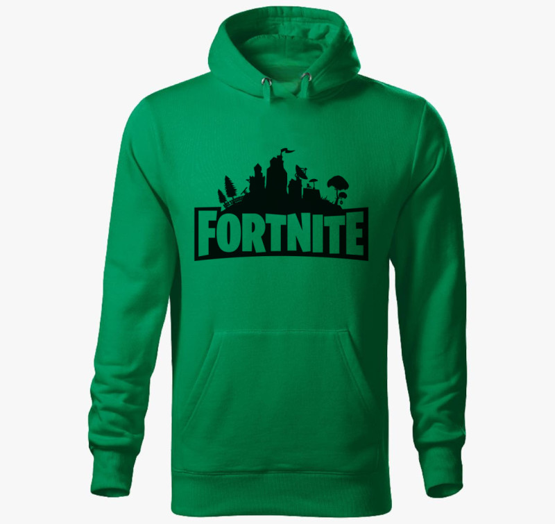 Fortnite kapucnis pulóver — Fűzöld