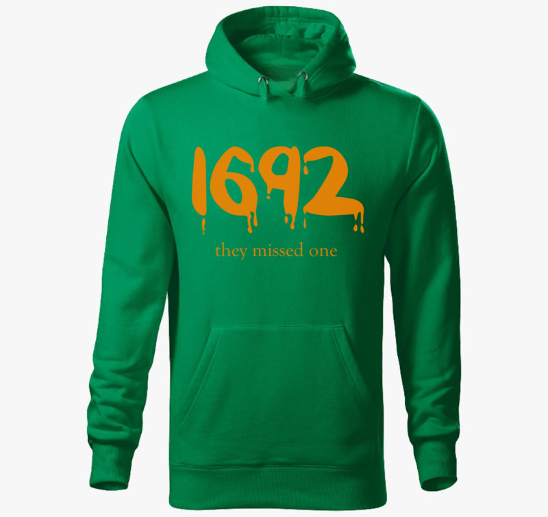 1692 halloween kapucnis pulóver — Fűzöld