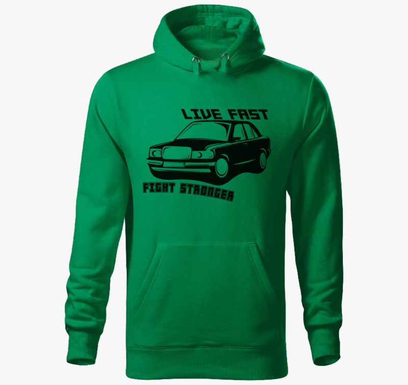 Live fast 8 kapucnis pulóver — Fűzöld