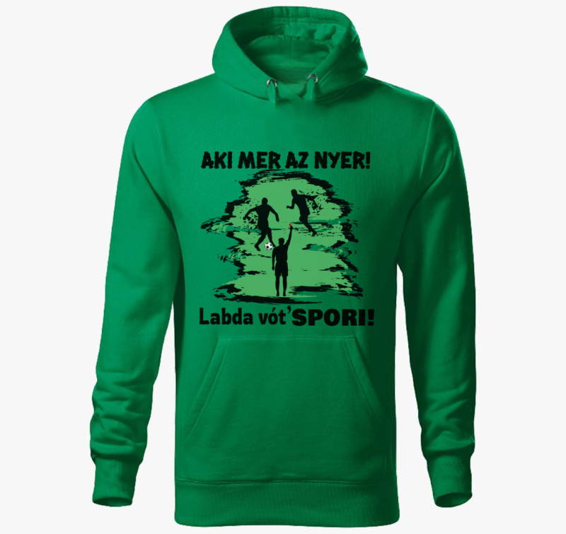 Labda vót spori kapucnis pulóver — Fűzöld