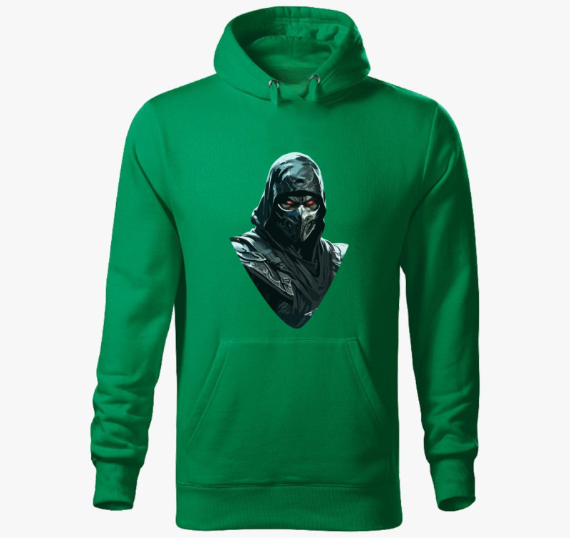 Mortal Kombat Noob Saibot avatar kapucnis pulóver — Fűzöld