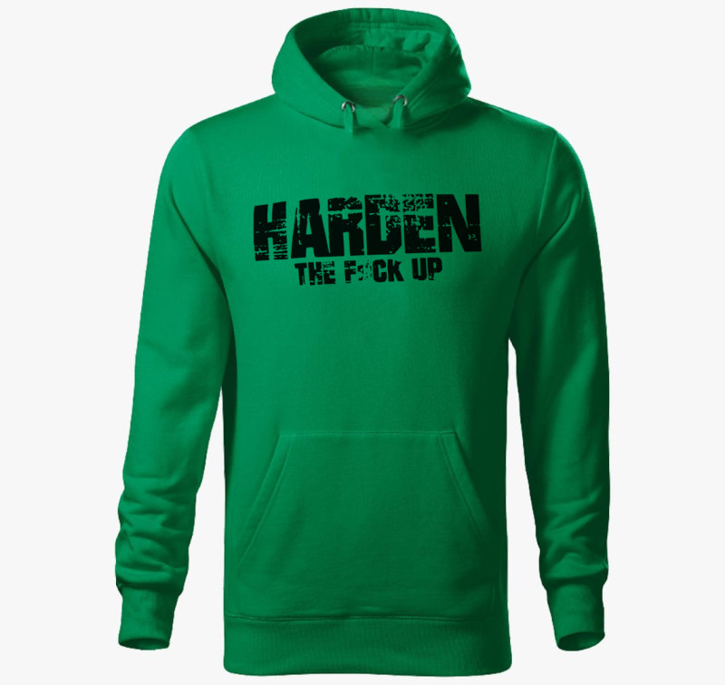 Harden kapucnis pulóver — Fűzöld