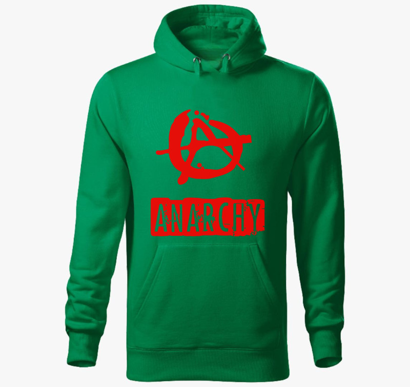 Anarchy kapucnis pulóver — Fűzöld