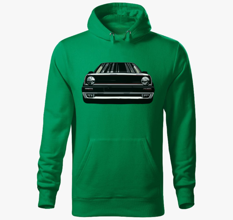 Volkswagen Golf II kapucnis pulóver — Fűzöld
