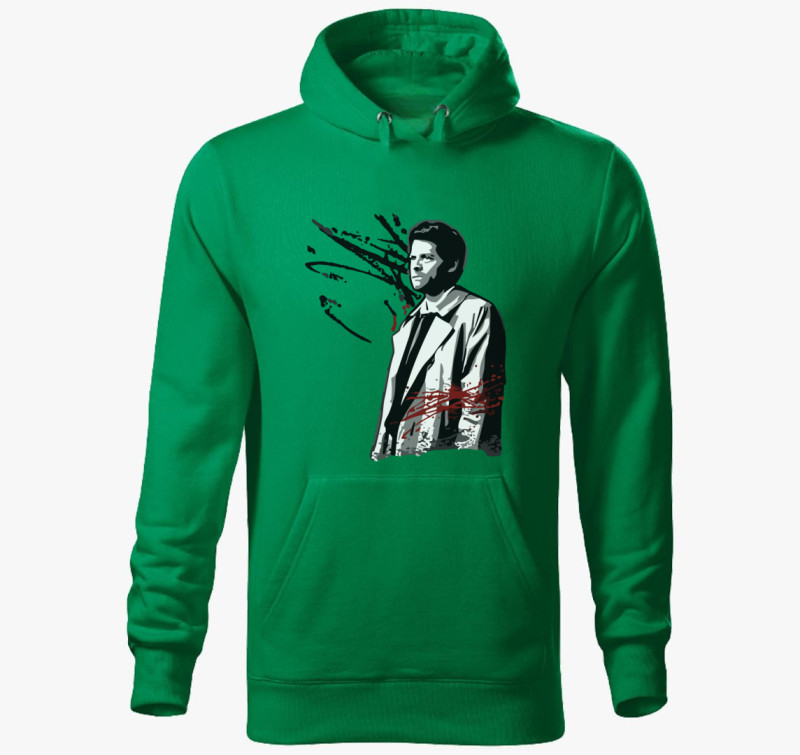 Supernatural Castiel kapucnis pulóver — Fűzöld