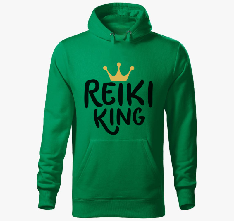 Reiki king kapucnis pulóver — Fűzöld
