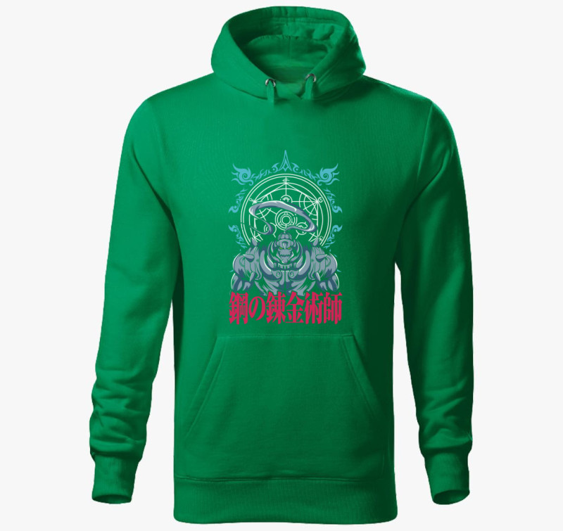 Fullmetal Alchemist - Alphonse Elric kapucnis pulóver — Fűzöld
