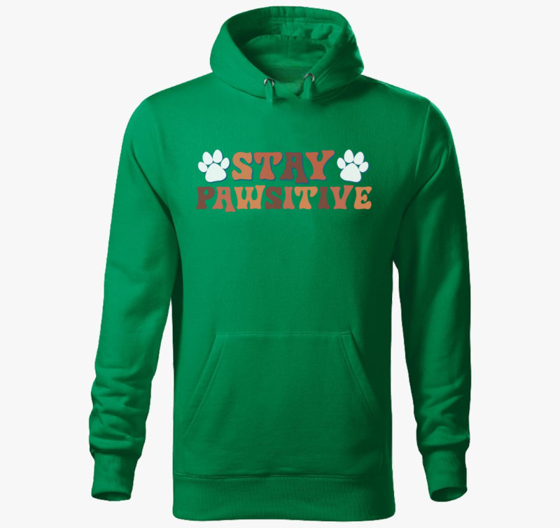 Pawsitive kapucnis pulóver — Fűzöld