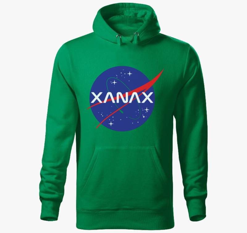 Xanax kapucnis pulóver — Fűzöld