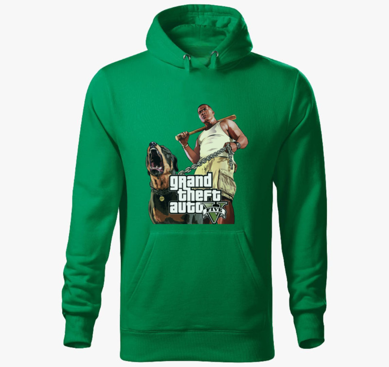 GTA V Franklin kapucnis pulóver — Fűzöld