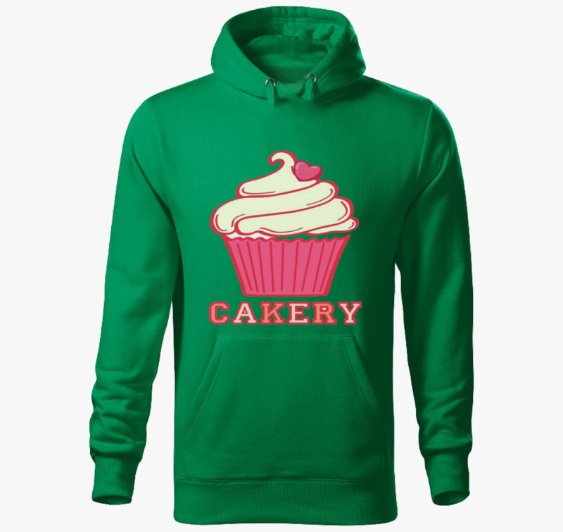 Cakery kapucnis pulóver — Fűzöld