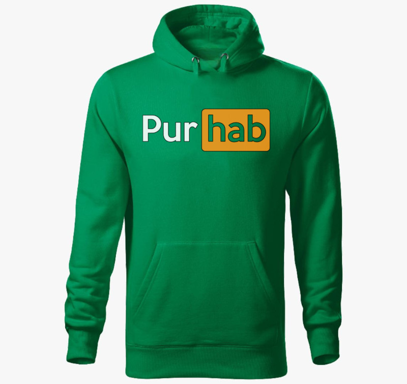 Porn hub... ööö mármint Pur-hab kapucnis pulóver — Fűzöld
