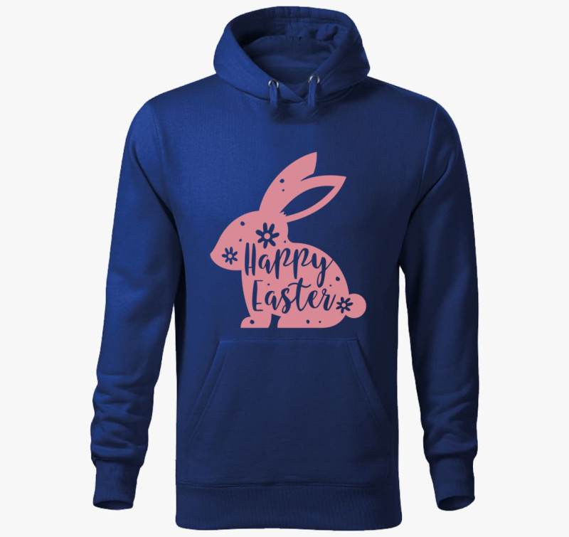 Pink nyuszi kapucnis pulóver — Királykék