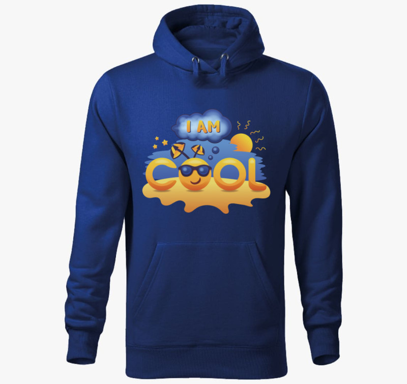 Cool kapucnis pulóver — Királykék