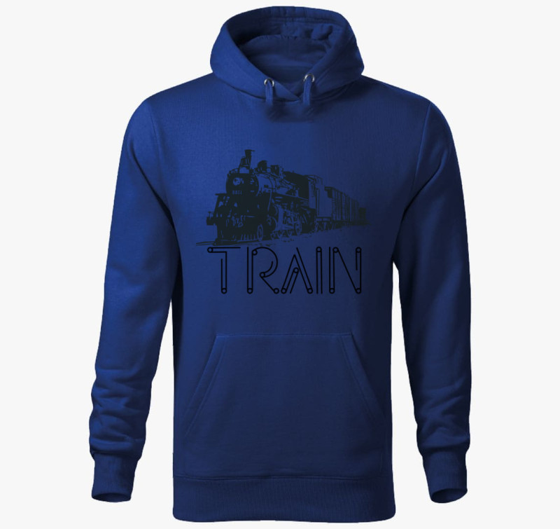 Train kapucnis pulóver — Királykék