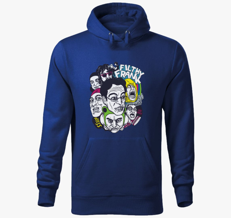 Filthy Frank kapucnis pulóver — Királykék
