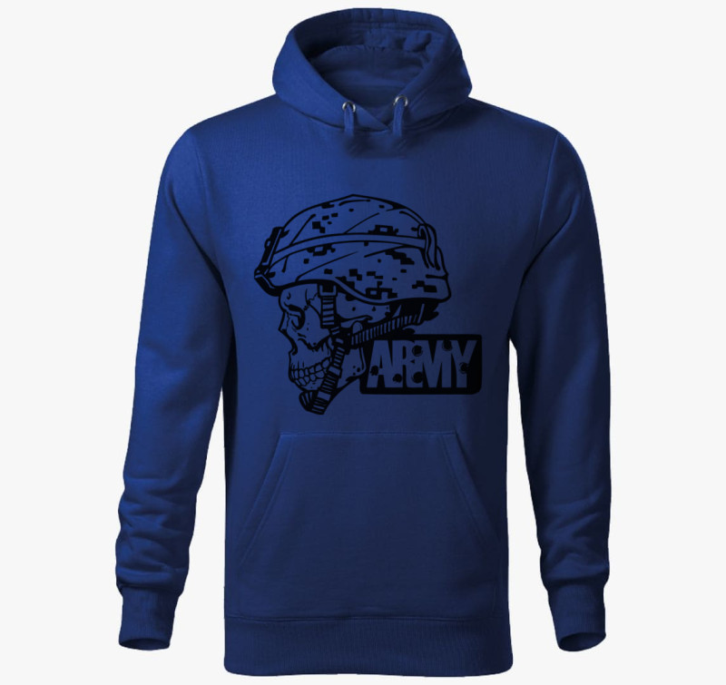 Army koponya kapucnis pulóver — Királykék