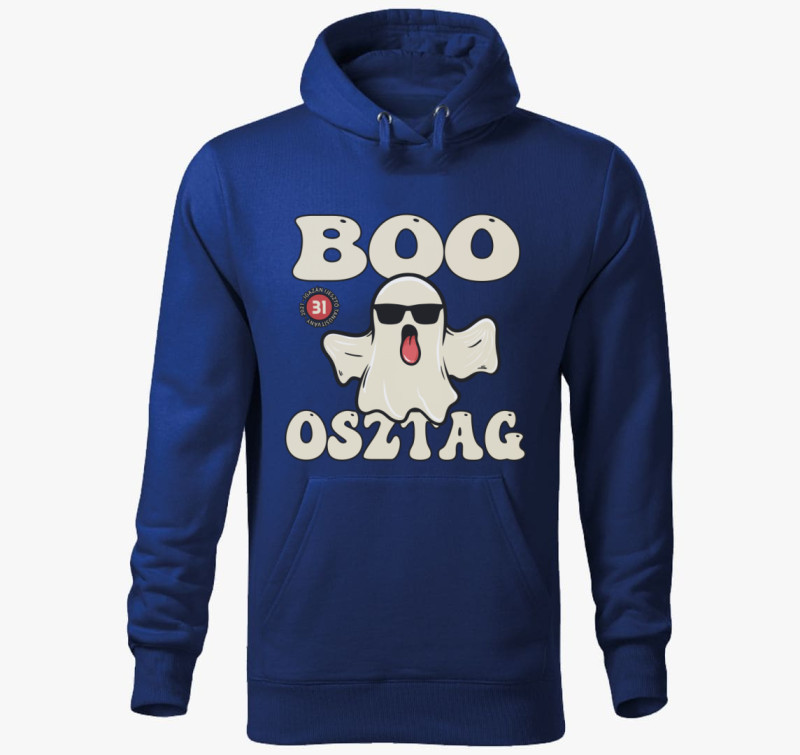 Boo osztag kapucnis pulóver — Királykék