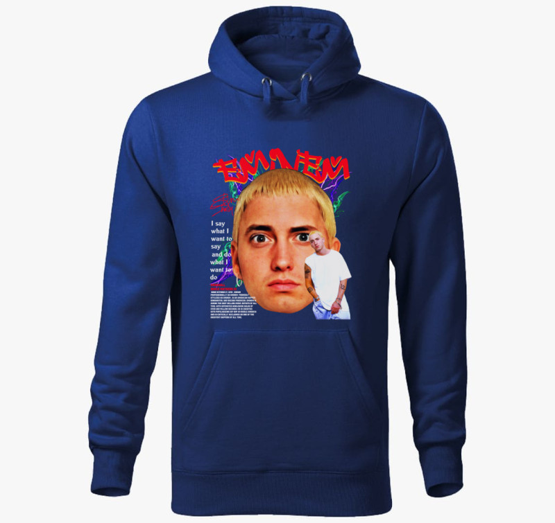Fiatal Eminem kapucnis pulóver — Királykék