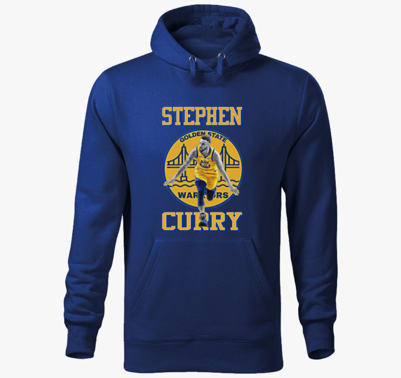 Stephen Curry kapucnis pulóver — Királykék