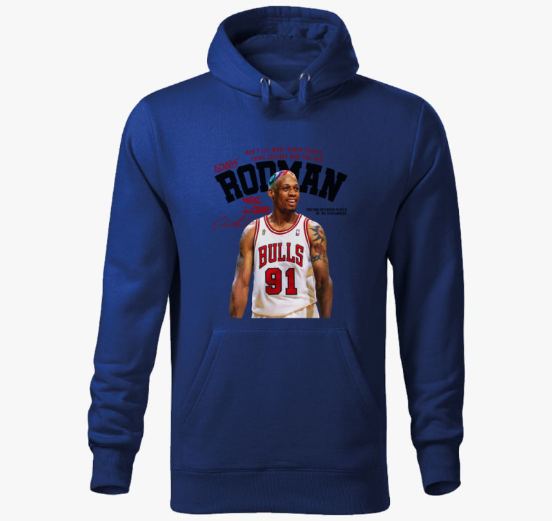 Dennis Rodman The Worm kapucnis pulóver — Királykék