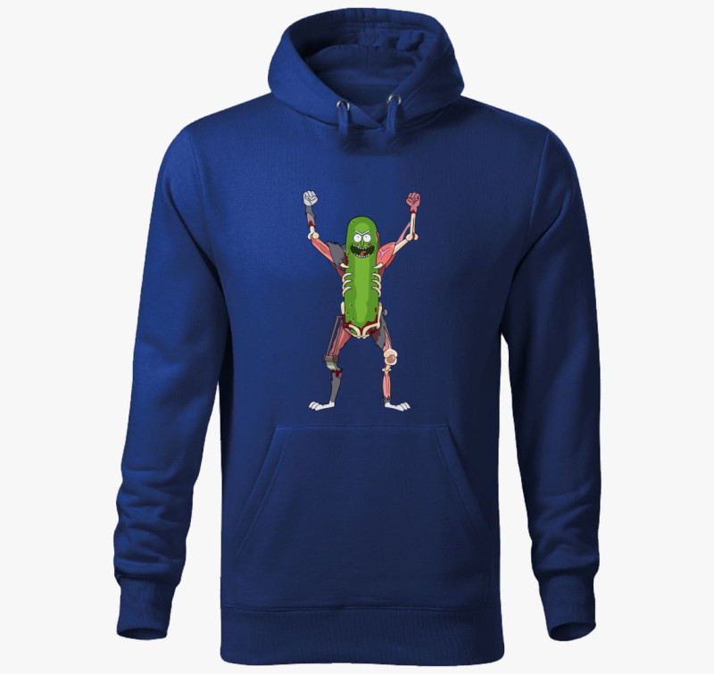 Pickle Rick Rat Suit kapucnis pulóver — Királykék