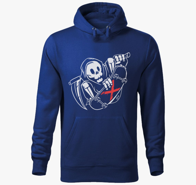 Skate or Die! kapucnis pulóver — Királykék