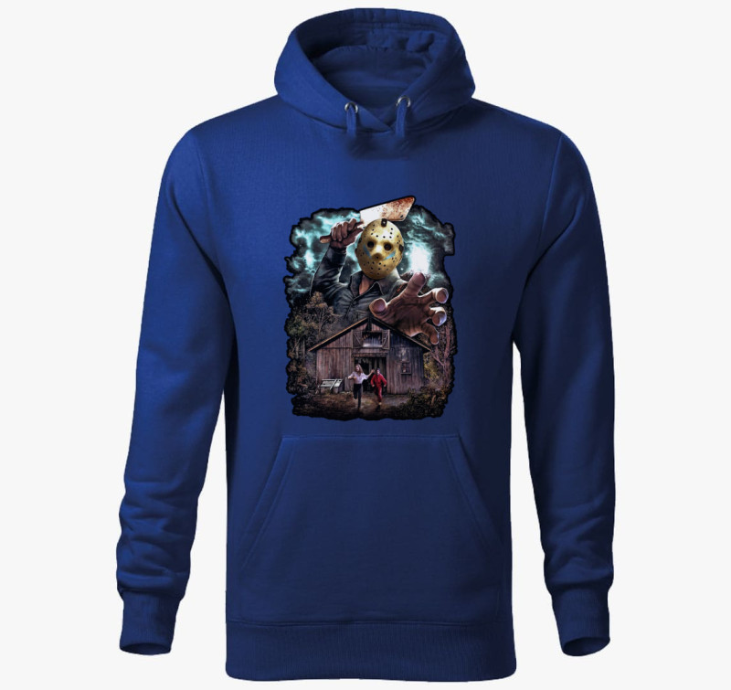 Jason Voorhees kapucnis pulóver — Királykék