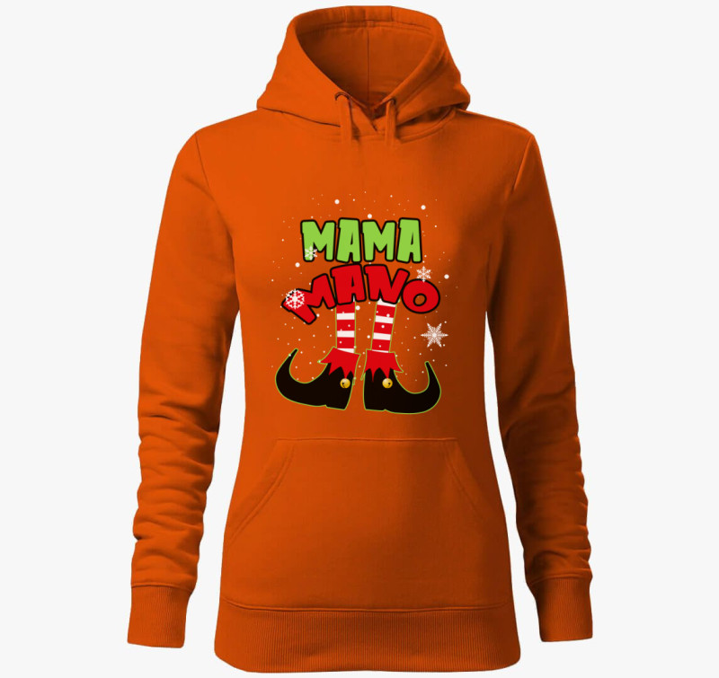 Mama manó kapucnis pulóver — Narancssárga