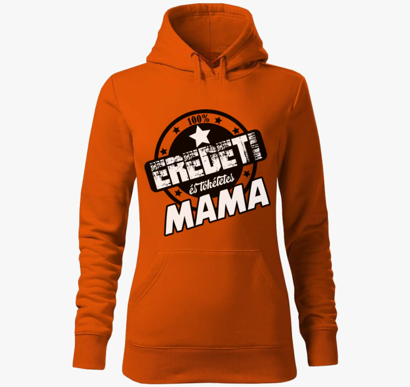 Mama tökéletes kapucnis pulóver — Narancssárga