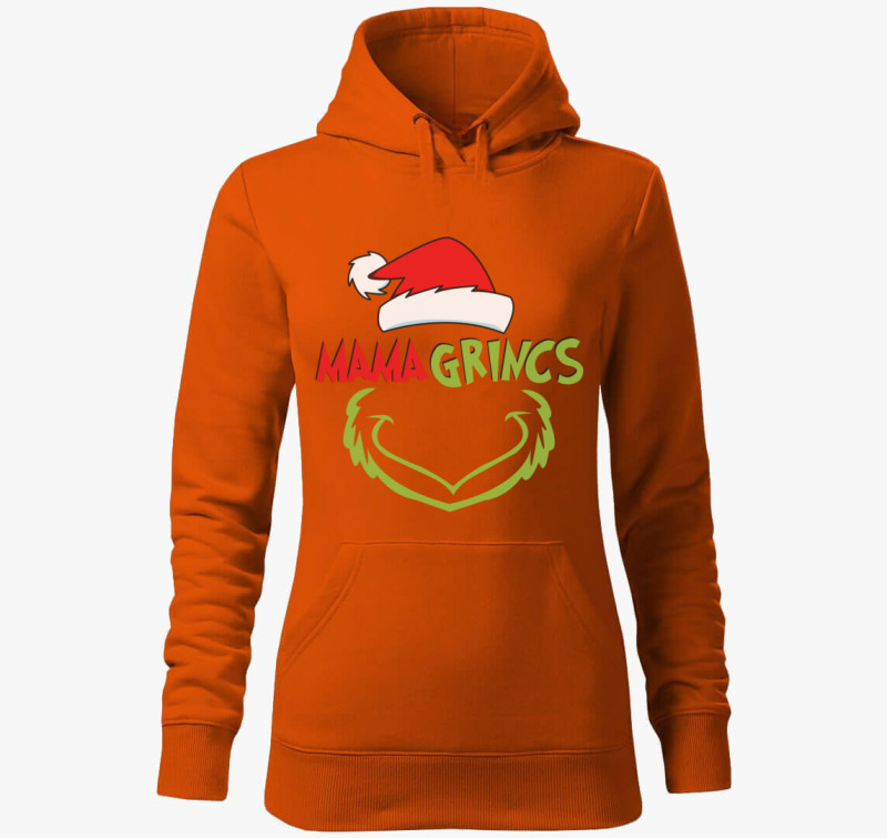 Mama grincs kapucnis pulóver — Narancssárga