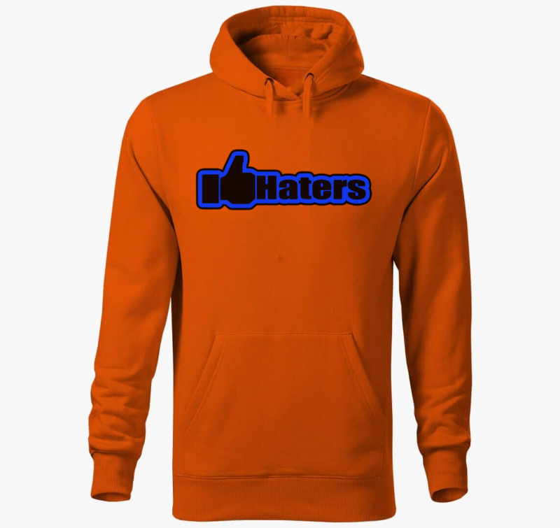 Like Haters kapucnis pulóver — Narancssárga